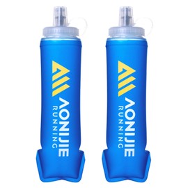 Azarxis Foldable Water Bottles BPA-Free TPU Soft Flask Leak-Proof Water Bottle for Hydration Backpack Hiking Jogging Camping (500 ml, Pack of 2)