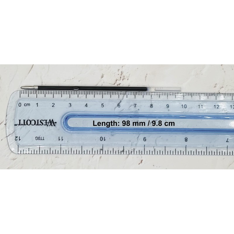 Pack of 5 Replacement Retractable Ballpoint Ink Refill for 2