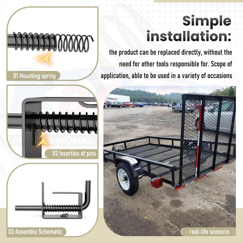 Trailer Gate Spring Latch Complete Kit 847 Used on The