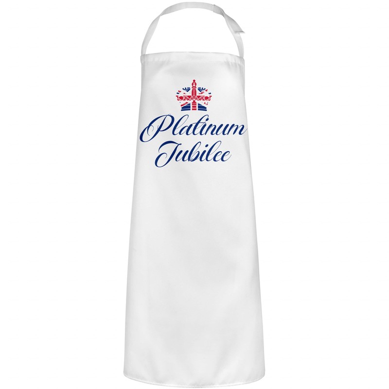 Platinum Jubilee Union Jack in a Queens Crown Design Apron,