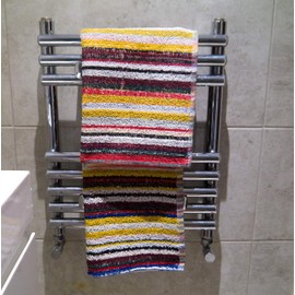 Lex's Linens Prime Colours Pack of 2 Eco-Friendly Multi Stripe Recycled Yarn Dyed Multi Purpose Hand Towels/Kitchen Towels
