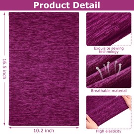 2 Pieces Winter Neck Warmer Gaiter Fleece Ski Neck Scarf Warm Windproof Balaclava Cold Weather Scarf Tube Cover Bandanas for Men Women Winter Motorcycle Skiing Running Cycling (Black, Purple)