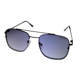 Kenneth Cole Reaction Mens Satin Black Rimless Front Mount Sunglass, Gradient Lens KC1399. 1B