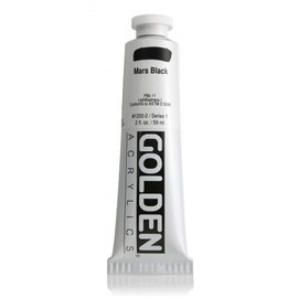 Golden Artist Colors Heavy Body Acrylic Paint 59 ml - 2 oz Tube - Mars Black