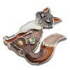 NEWEI Fox Brooch for Women Girls Jacket Bag Charms Pins