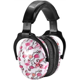ZOHAN 030 Children's Hearing Protection, Noise Protection Headphones Children with Autism, Passive Capsule Ear Protection for Primary School Students, Adjustable Earmuffs for Concert - Flamingo