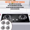 Gas Stove Knob,4PCS Metal Universal Gas Stove Control Knobs Adaptors,Silver