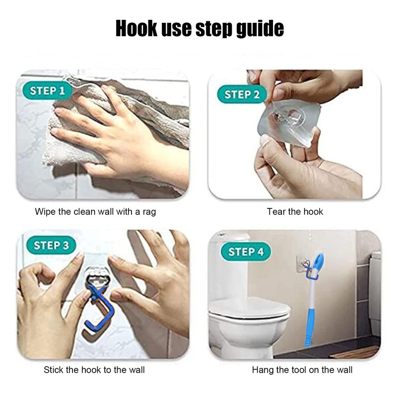 Folding Bottom Wiper, Self-Assist Toilet Aids for Wiping Bathroom Mobility