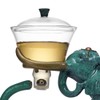 Mozeo Heat-resistant Kungfu Glass Tea Set with Heater Attract Water