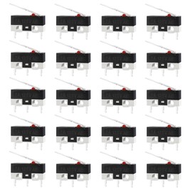LT Easiyl 100PCS Micro Switch 3-Pin Hinge Lever Switch 1.8x1.8x0.6mm Momentary End Switch 12 V, AC 2 A 125 V SPDT NC + No-End Switch for A-rduino Communication Equipment