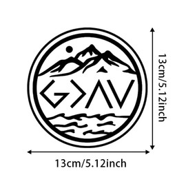 2PCS Outdoor Scenery Stickers - God is Greater Than The Highs and The Lows- 5.12"x5.12" Waterproof Aesthetic Decal, Suitable for Car, Laptop, Truck, Van, Window, Wall | #AZ188 (Black)