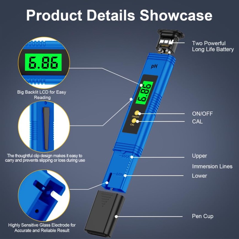 2025 All-New pH Meter for Water - High Accuracy Digital
