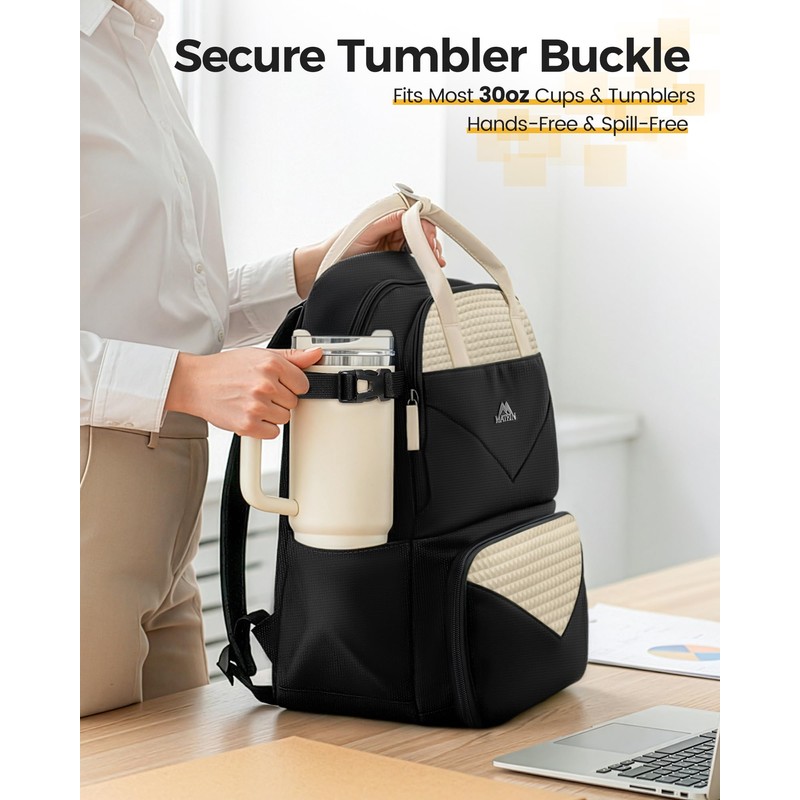 MATEIN CLASSIC Womens Lunch Box Backpack for Work, Insulated Lunch