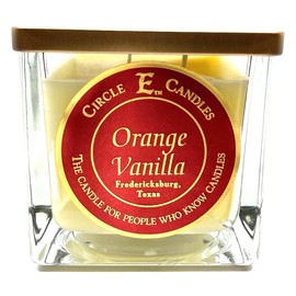 Circle E Candles, Orange Vanilla Scent, Small Size Jar Candle, 8oz, Holiday Gift, Christmas Candle, Cozy Winter Aroma, Stocking Stuffer, Sweet Scent