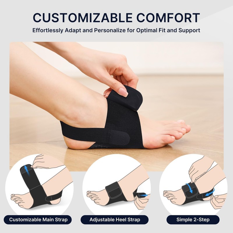 MKUCCD Arch Support Braces for Plantar Fasciitis Relief，Upgraded Non-Slip Wearable