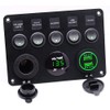 Riloer Green LED Voltmeter Control Panel Switch 12 V 5