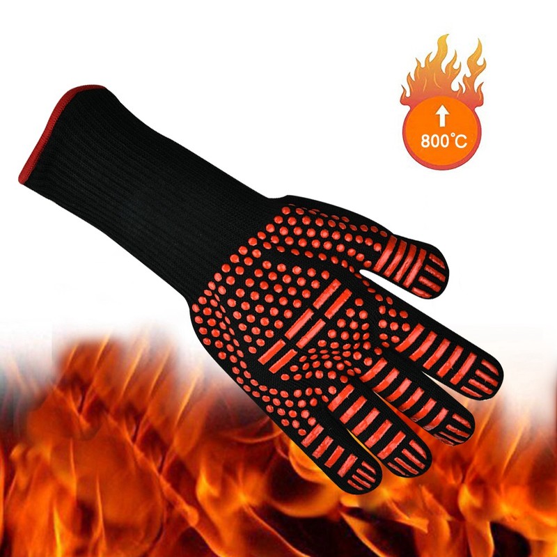 1 Pair of Fireproof High Temperature Resistant Microwave Oven Gloves