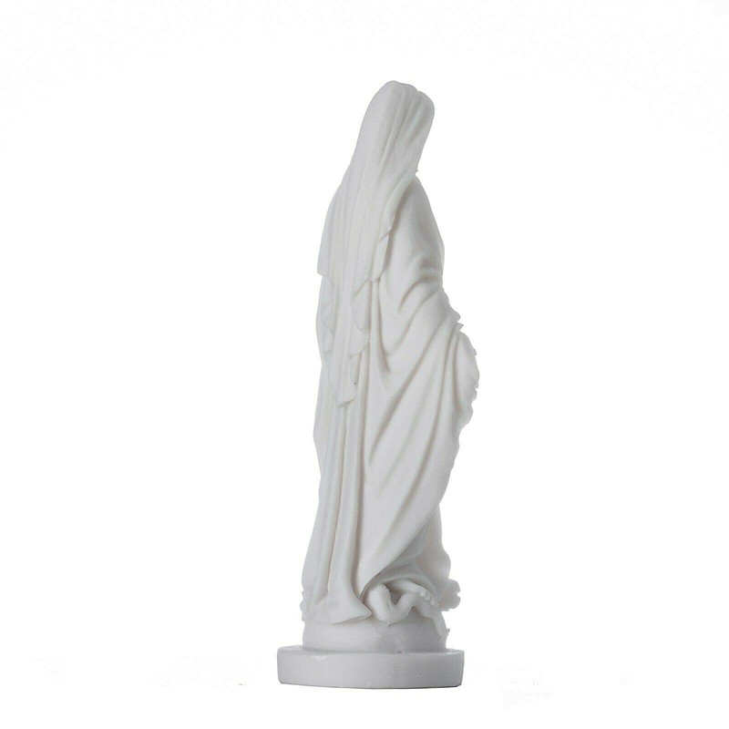BeautifulGreekStatues Virgin Mary Statue Alabaster 6.8"