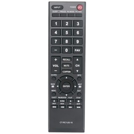 CT-RC1US-16 Replace Remote Control fit for TOSHIBA LED TV HDTV 43L420U 49L310U 49L420U 50L420U 28L110U 32L110U 32L220U 40L310U 43L310U 55L310U 65L350L 65L350U