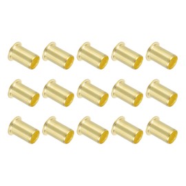 PATIKIL Brass Compression Insert, 15 Pcs 12mm OD x 9mm ID Tube Insert Tube Support Compression Fitting Assortment Kit for Water Oil Air Pipe