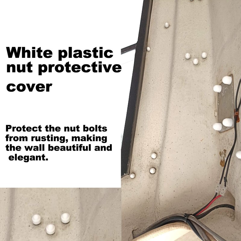 M6 (10mm Wrench) Plastic Nut and Bolt Protection Dome Cover,