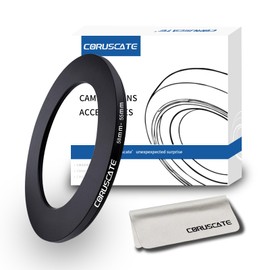 58 mm to 55 mm Lens Adapter Ring, Step-Down Ring Filter Adapter Compatible with All 58 mm Lenses with 55 mm UV ND CPL Filter + 1 x Lens Cleaning Cloth