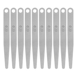 QUARKZMAN Feeler Gauge 0.2 mm Thickness Gauge 65MN Steel Metric Gap Measuring Tool Single Blade Pack of 10
