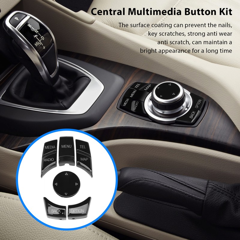 Central Console Multimedia Button Kit Multi Media Control Key Cover