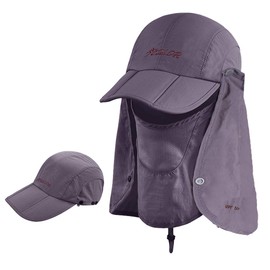 ICOLOR - Gorras solares con solapa y protección solar UV de 360°, gorra con pantalla solar de protección ultravioleta 50+, solapa protectora desmontable de cara y cuello para hombre y mujer, béisbol, viajes con mochila, ciclismo, senderismo, pesca, jardi