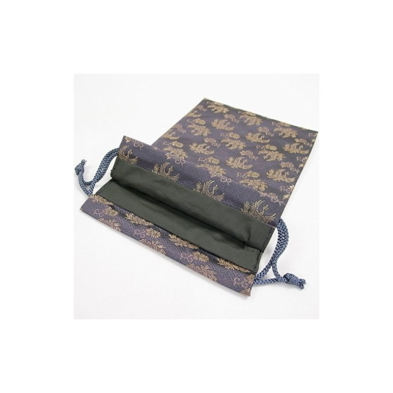 Thousands Thread 繍院 西陣織 Field Of Drawstring bag (Lined) Gold