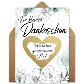 Voucher to fill in yourself with scratch sticker, a small thank you, card to write on yourself, birthday card, gifts for women, girlfriend, cinema voucher, travel voucher