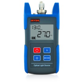 SKYSHL 1310nm 1550nm SM Optical Fiber Light Source Tester with SC FC ST LC UPC Adapter (SS103S-11)