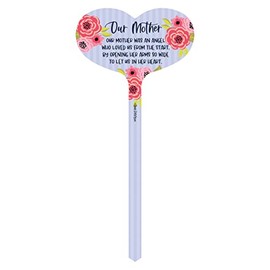 DEXSA Aluminum Garden Remembrance Stakes Marker 7"x15" | Eye-Catching, Colorful | Unique Way to Decorate Memorial Gardens or Cemeteries | Our Mother was an Angel who Loved us from The Start