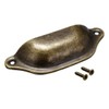 Sourcingmap Cup Pulls, Carbon Steel Shell Pull Handles Bronze Tone