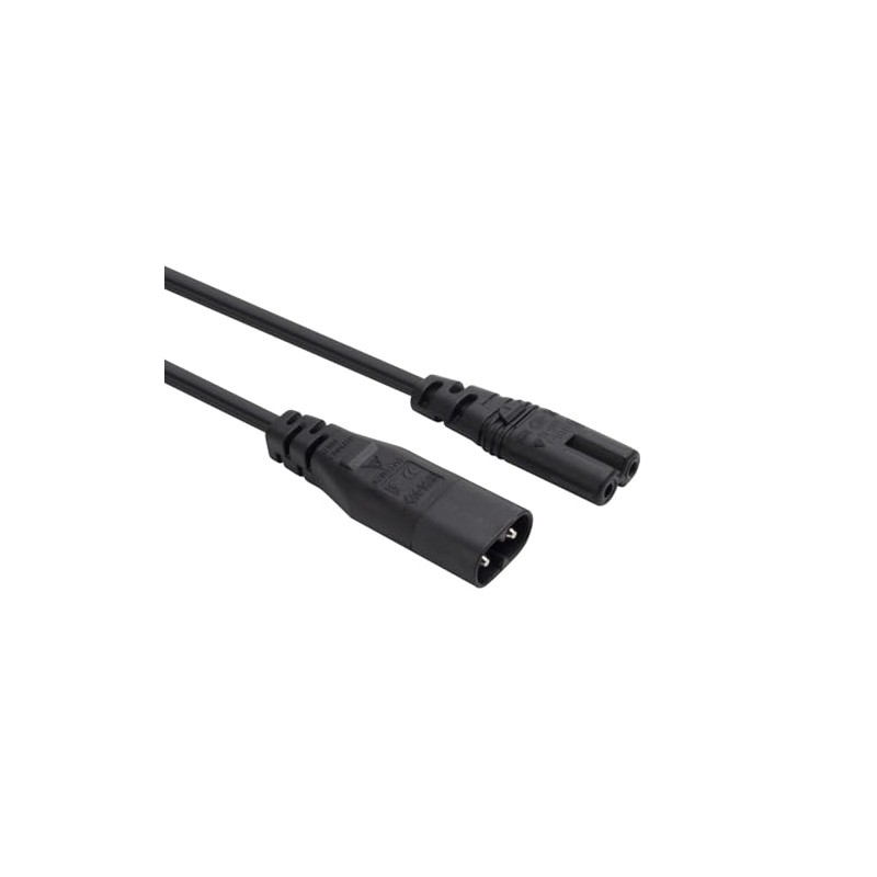 LBSC IEC 60320 C8 Plug to C7 Receptacle Male to