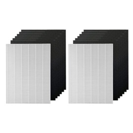 PUREBURG 2-Pack Replacement HEPA Air Filters and 12 Carbon Pre-Filters Compatible with Winix 115115 Filter A Size 21 Fits 5300 6300 5300-2 6300-2 P300 C535 5000b 5000 5500 Plasma Wave WAC5300 WAC5500 WAC6300 AM90