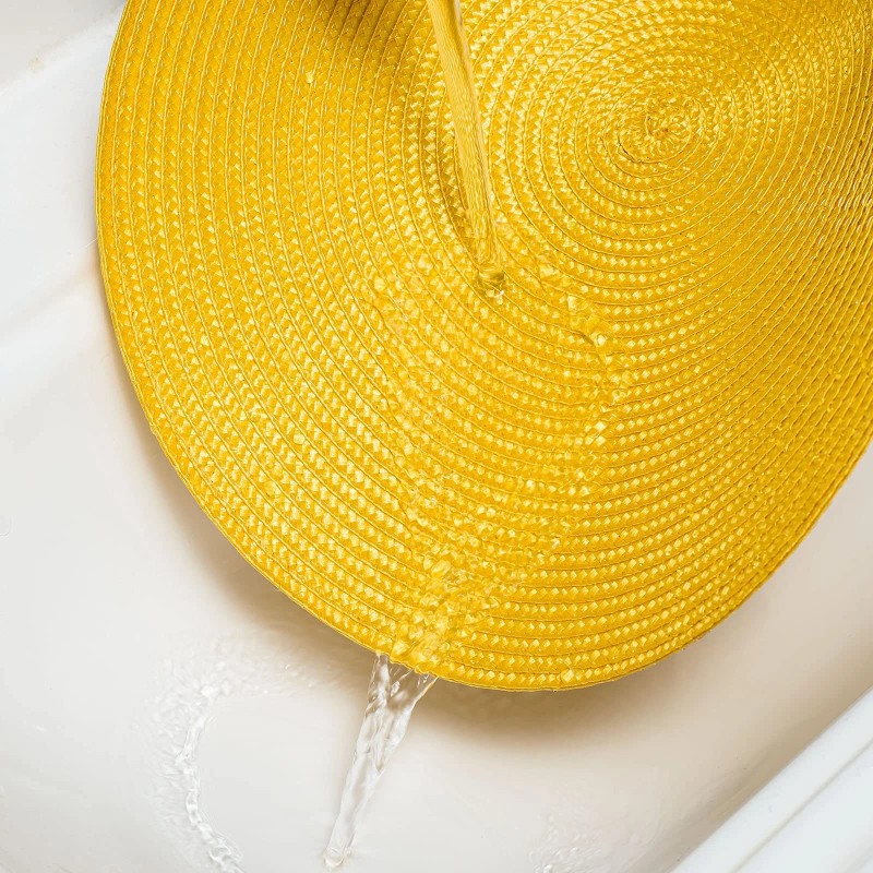 Ahhfsmei Round Braided Placemats 15 Inch Round Table Mats for