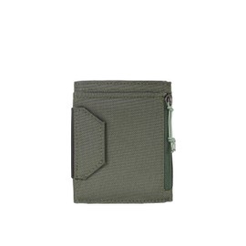Lifeventure Trifold Wallet with RFID Protection - Wallet with Zip for Travel Made from Environmentally Friendly Recycled Material, olive green, Classic