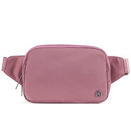 Everywhere Belt Bag Large 2L, Pander Waterproof Everywhere Fanny Pack Purse for Women and Men with Adjustable Strap. (Dune Pink)