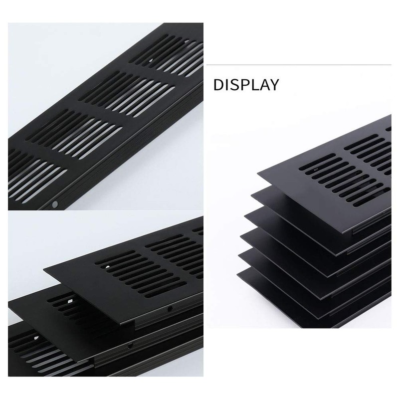 WJUAN 2 Pcs Air Vent Grille Cover, 200 mm Black