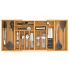 Suli Large Silverware Drawer Organizer, Adjustable Kitchen Flatware for Forks