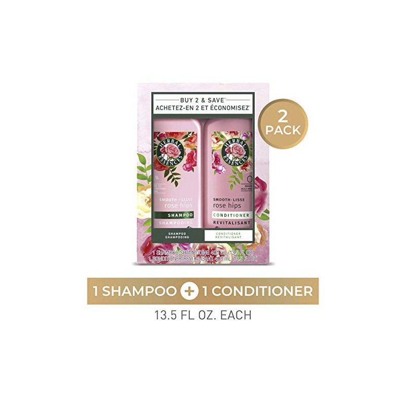 Herbal Essences Smooth Shampoo Conditioner, (2) 13.5 Fl Oz Bottles,