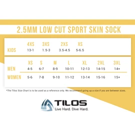 (2XS - Size 1-3, Black) - Tilos Sport Skin Socks for Adults and Kids, Protect Against Hot Sand & Sunburn for Water Sports & Beach Activities