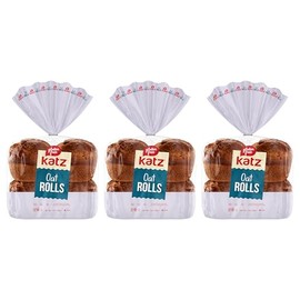 Katz Gluten Free Oat Rolls | Dairy Free, Nut Free, Soy Free, Gluten Free | Kosher (3 Packs of 4 Rolls, 9 Ounce Each)