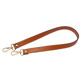 VanEnjoy Full Grain Leather Replacement Strap Shoulder Bag Purse, 0.98 inch Width Gold Hardware, Khaki, Length:26"
