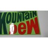 Mountain Dew Sign Metal Embossed Logo for 3D Effect Green