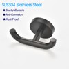 Gudetap Black Hook and Towel Hook Set, Bathroom Towel Hooks,