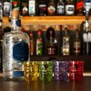 Bar Bespoke Coloured Tiki Shot Glasses 4 Pack