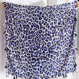 ONE LIMITATION SF007 Women's Stole, Leopard Pattern, Stylish, Large, Casual,