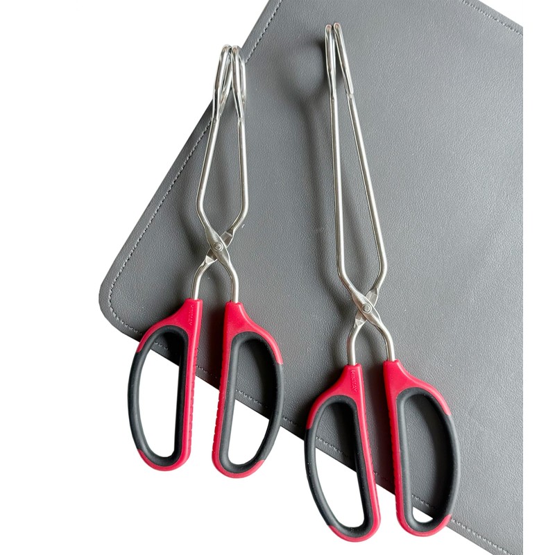 HINMAY Stainless Steel Scissor Tongs 10-Inch and 12-Inch Set, Set